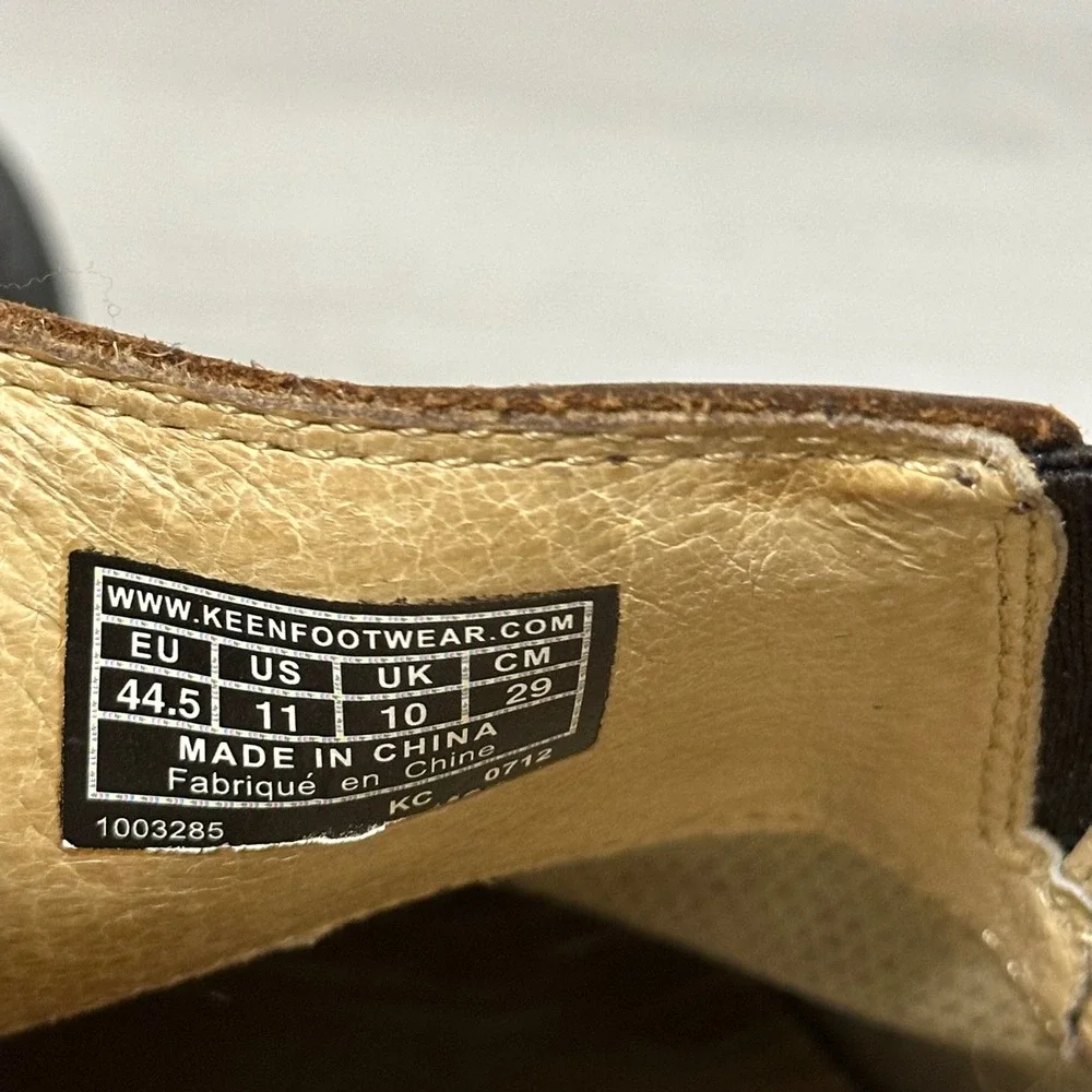 KEEN Targhee III Slip-On Mens 11 Brown Leather Casual Hiking Walking Shoes